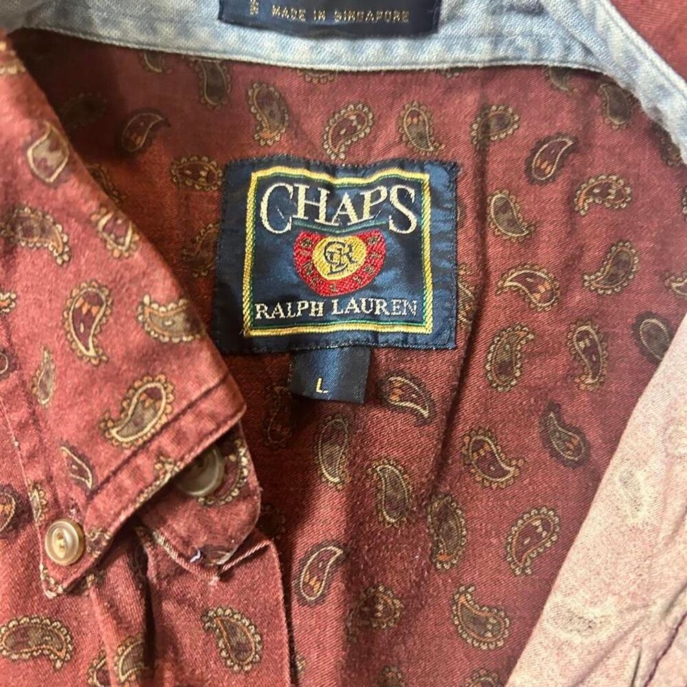 Vintage 1990s Chaps Ralph Lauren long sleeve button-down shirt Paisley